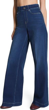 Spanx SPANXshape EveryWear High Waist Wide Leg Jeans in Rinse at Nordstrom, Size 1 X
