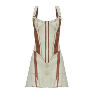 Charlotte Knowles Short Dresses, female, Beige, Size: XS Scallop Dress