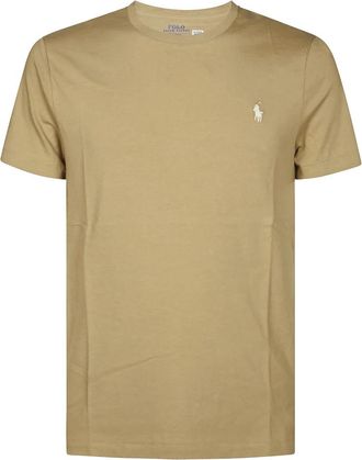 Polo Ralph Lauren Casual Katoenen T-Shirt voor Mannen - Heren - T-shirts - Beige - S - Katoen - Tops