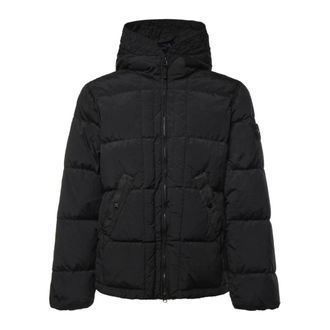 Stone Island Jassen, Heren, Zwart, M, Nylon, Nylon Metal Down Jacket
