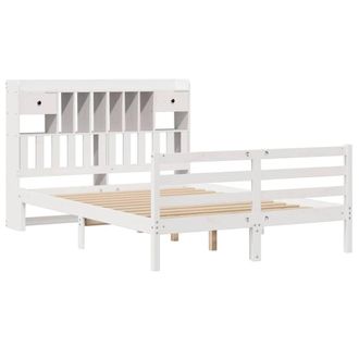 Berkfield Home Decorative Bookcase Bed without Mattress White 140x190 cm Solid W