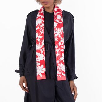 Ferragamo Dragon Print Narrow Strap Silk Headband