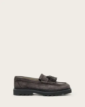 AllSaints Skiff Suede Tassel Loafers