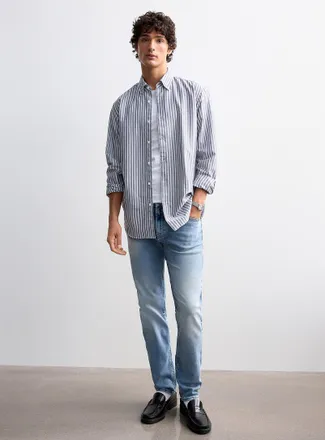 BOSS Mens Maine faded-blue jean Regular fit
