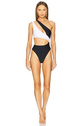 lovewave Tenzin One Piece Swimsuit In Black / White