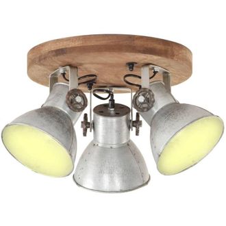 vidaXL Lampada a Sospensione Industriale 25 W Argento 42x27cm E27 vidaXL