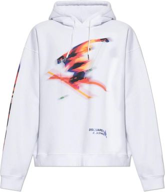 Dsquared2 Katoenen Hoodie - Heren - Hoodies - Wit - XL - Katoen - Hoodies & sweatvesten