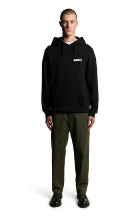 Lyle & Scott Bold Letters Long Sleeve Graphic Hoodie in Jet Black at Nordstrom, Size Xx-Large