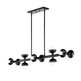 Netlighting Kichler Palta Bar Pendant Black 10x E14
