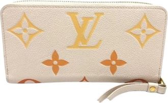 Louis Vuitton Pre-owned Portemonnee / Muntzakje - Dames - Vintage Accessoires - Beige - ONE Size - Leer - Vintage