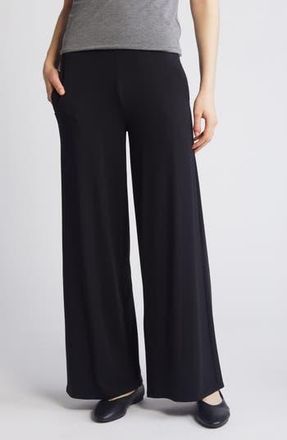 Eileen Fisher High Waist Wide Leg Pants in Black at Nordstrom Rack, Size X-Small