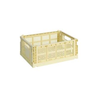 HAY Basket Colour Crate - Yellow - Recycled polypropylene - Designer Hay Studio