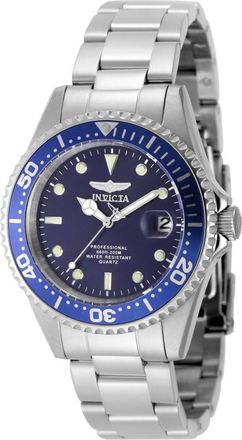 Invicta Pro Diver 48724 Heren Horloge - Quartz Uurwerk - Roestvrij Staal met blauwe Wijzerplaat - 37mm