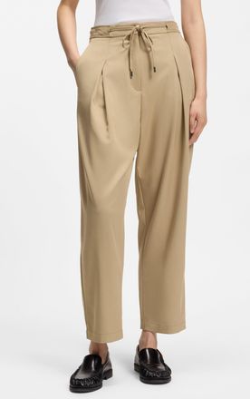 Boss Orange by Hugo Boss Bundfaltenhose BOSS ORANGE Tophelia Premium Damenmode, Damen, Gr. 34, N-Gr, rust, copper 222, Web, Obermaterial: 75% Viskose, 25% Polyester, unifarben