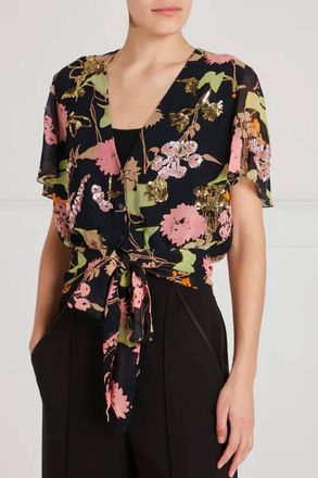 Temperley London Maisie Blouse In Black Mix