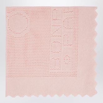 BONPOINT Pale pink cotton and wool shawl
