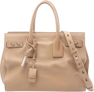 Saint Laurent Pre-owned Handbags, female, Beige, Size: ONE SIZE Pre-owned Tote Bag