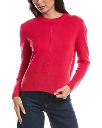 Fort&eacute; Cashmere Exposed Seam Crewneck Cashmere Sweater