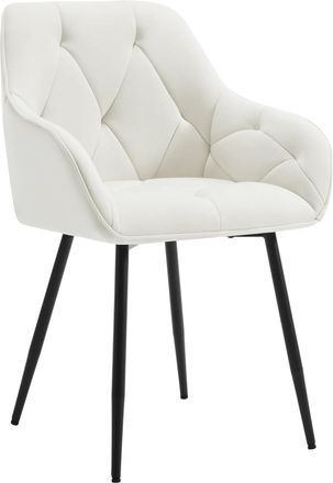 Woltu Conjunto 1 Silla De Terciopelo Moderna Con Patas De Metal Crema - Woltu