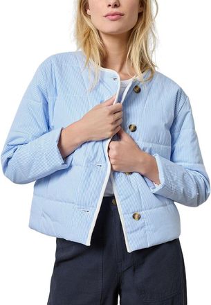 Lilla P Striped Collarless Jacket