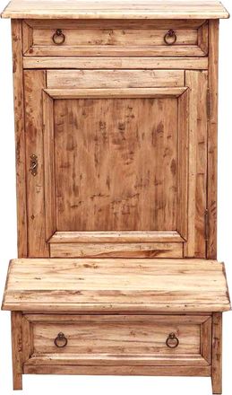 Biscottini International Rodillera De Madera Maciza De Tilo Acabado Con Efecto Natural 60x47x96 Cm