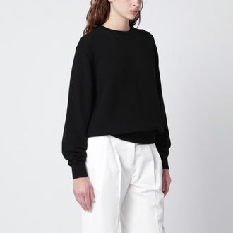 Toteme Black cotton crew neck jumper