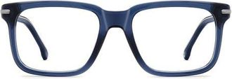 Carrera 54mm Rectangular Optical Glasses in Blue at Nordstrom
