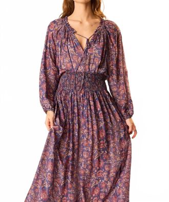 Natalie Martin Ashley V Neck Long Sleeve Top In Artichoke Mariner