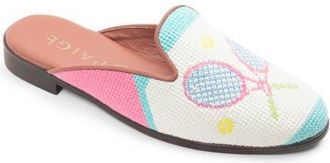 By Paige Needlepoint Mule in White at Nordstrom, Size 7