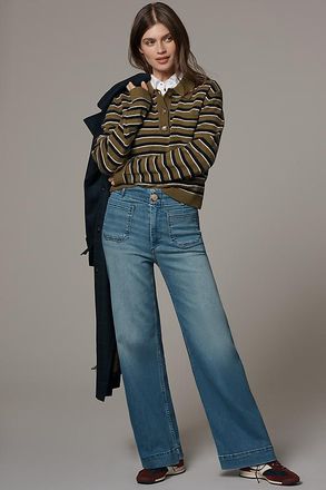 Maeve The Colette Full-Length Wide-Leg Jeans by Maeve