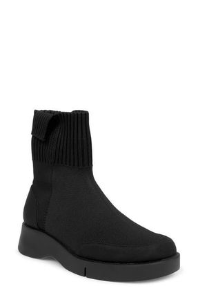 Aerosoles Flame Flatform Knit Bootie in Black at Nordstrom, Size 8.5