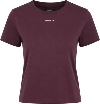 Pinko Camiseta B&aacute;sica - Tops - Mujer - P&uacute;rpura - XL