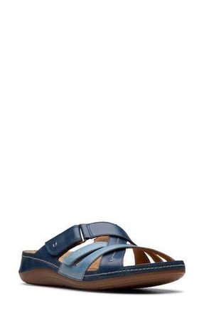 Clarks Cecily Slide Sandal in Blue Combi at Nordstrom Rack, Size 8.5