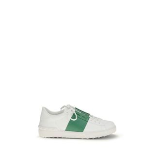 Valentino Garavani White Calf Leather Bos Taurus Low Top Mens Sneakers