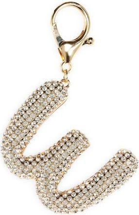 Leith Pav&eacute; Initial Bag Charm in W- Clear- Gold at Nordstrom Rack