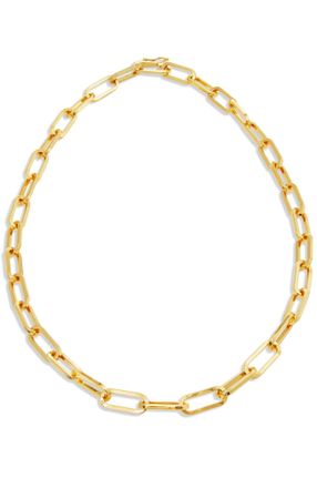 Savvy Cie Jewels 18K GOLD PLATED PAPERCLIP LINK NECKLACE