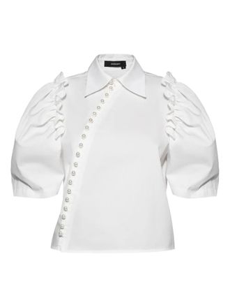 Anouki embellished ruffled shirt - White
