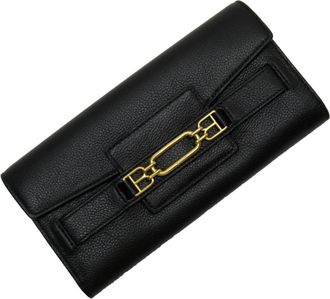 Bally Black Leather Long Wallet (Bi-Fold) (Pre-Owned)