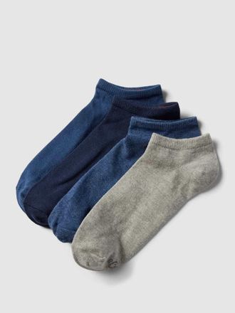 s.Oliver Red Label Sneakersocken mit Label-Print im 4er-Pack in Blau, Gr&ouml;&szlig;e 35-38
