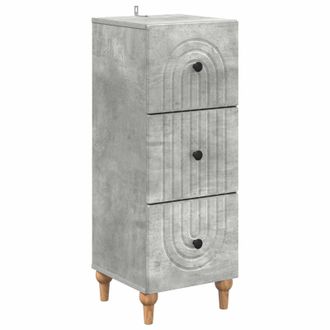 vidaXL Cajonera 33 X 34,5 X 90 Cm Madera De Ingenier&iacute;a Gris Hormig&oacute;n Vidaxl
