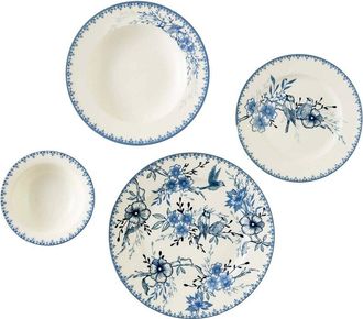 Bella Maison Bleu Blanc 24Pc Porcelain Dinnerware Set