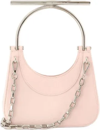 Alexander McQueen Chain-Accented Lambskin Mini Bag Pink