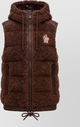Moncler down hooded sleeveless puffer vest