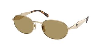 Prada PR D57S ZVN70G Womens Sunglasses Gold Size 54