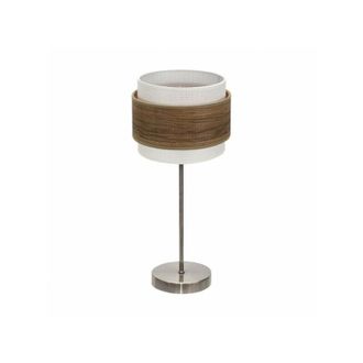 Fabrilamp Sobremesa Myriam 1xe14 Cuero/madera Oscura47x18x18 Cm
