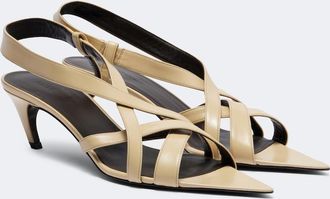 Khaite Sadie leather slingback sandals