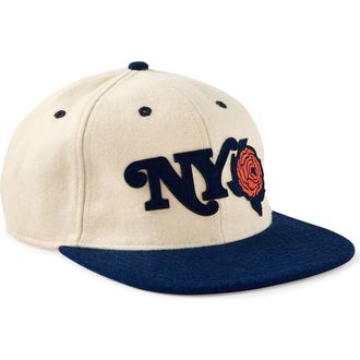 Cotton On Mens 6 Panel Ball Cap in Bone Navy Ny Rose at Nordstrom