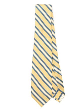 Barba Gestreepte stropdas - Geel