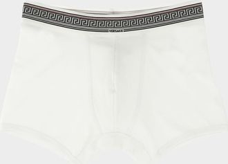 Versace Men & apos;s Greca-Waistband Boxer Briefs