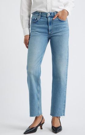 Rag & Bone Harlow Mid Rise Straight Leg Ankle Length Jeans in Audrey at Nordstrom, Size 31